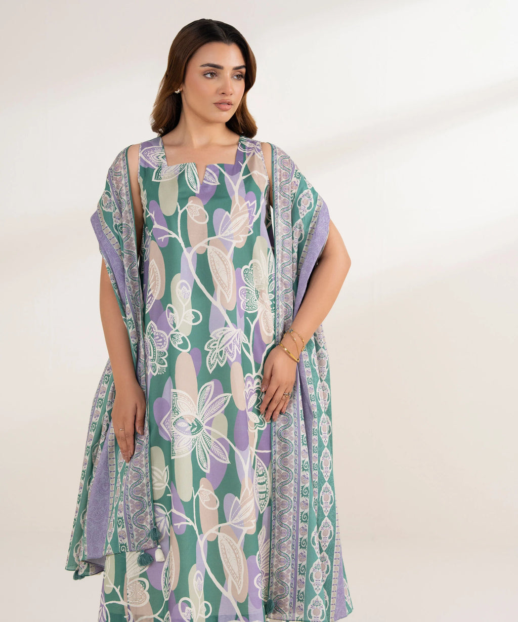 2 Piece - Printed Lawn Suit
