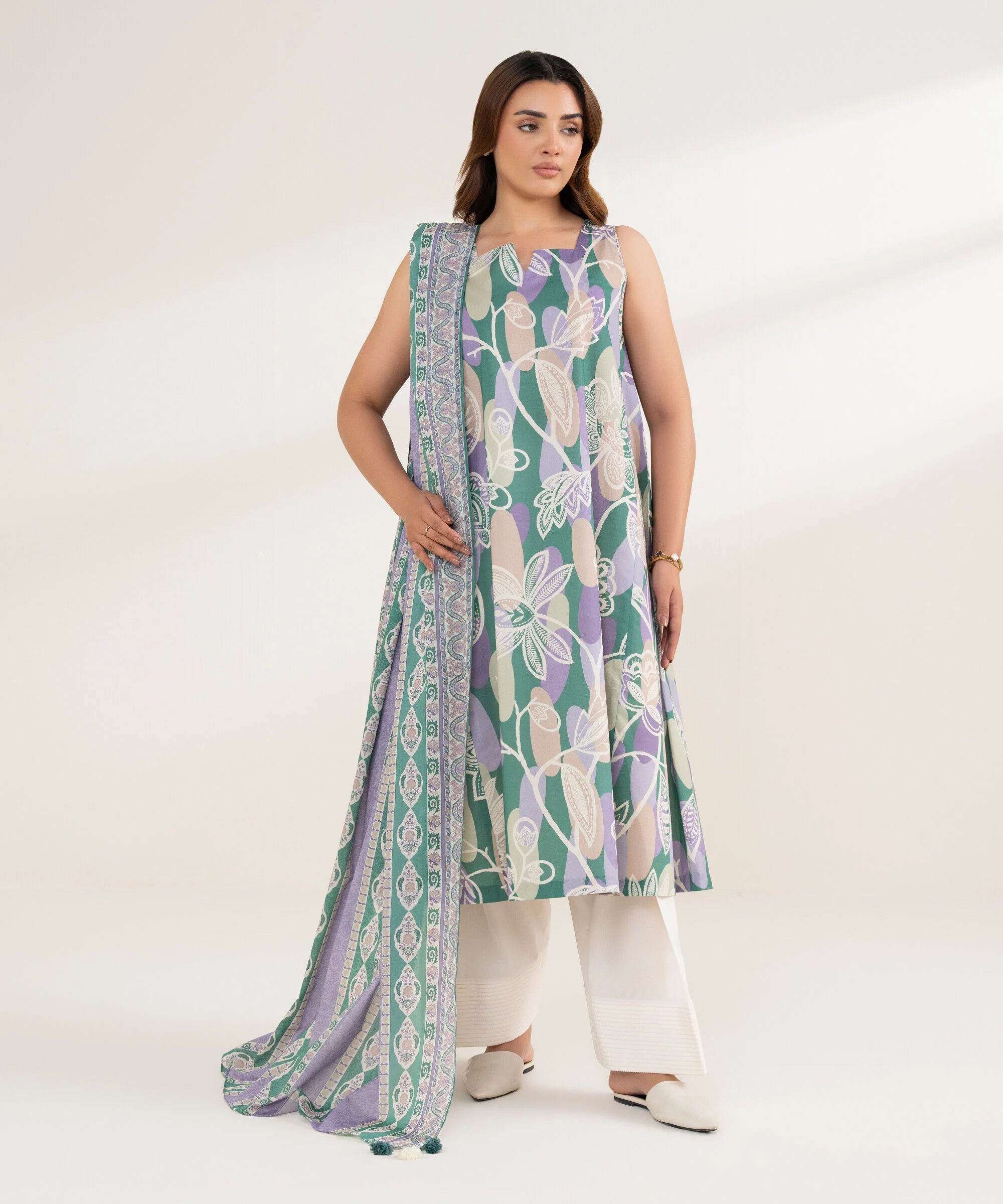 2 Piece - Printed Lawn Suit