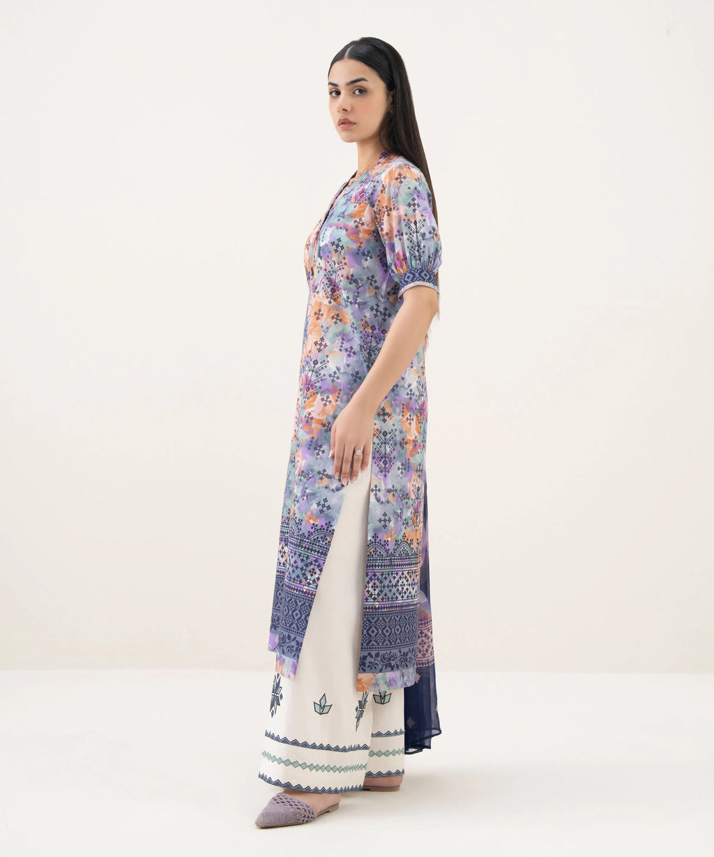 2 Piece - Printed Cotton Suit