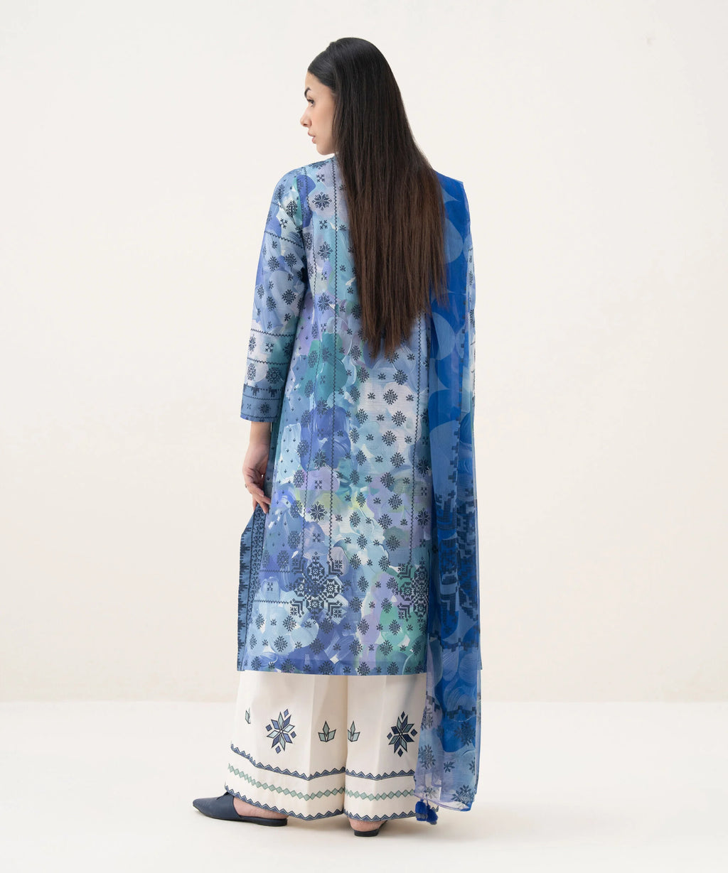 2 Piece - Printed Cotton Suit