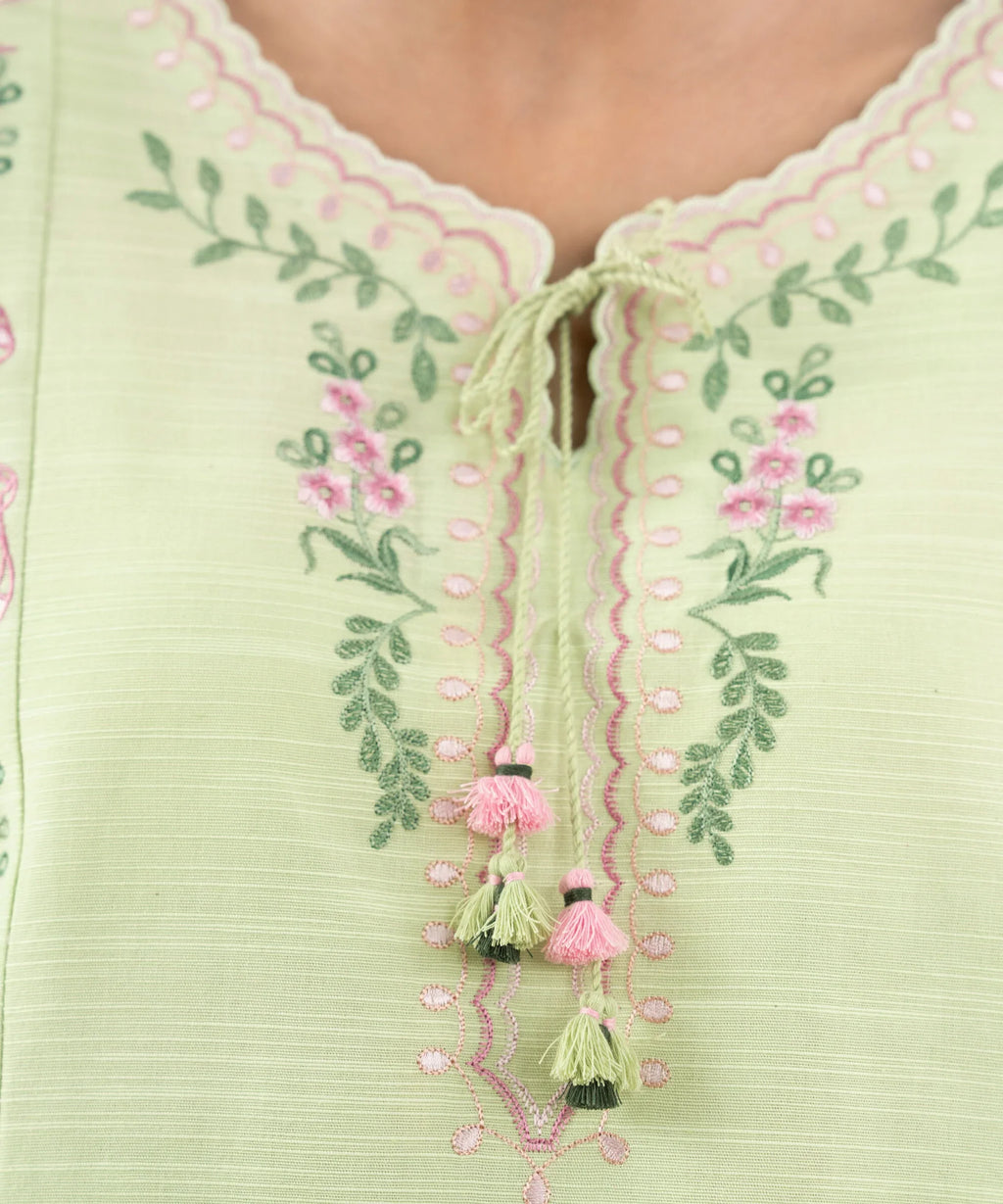 2 Piece - Embroidered Khaddar Suit