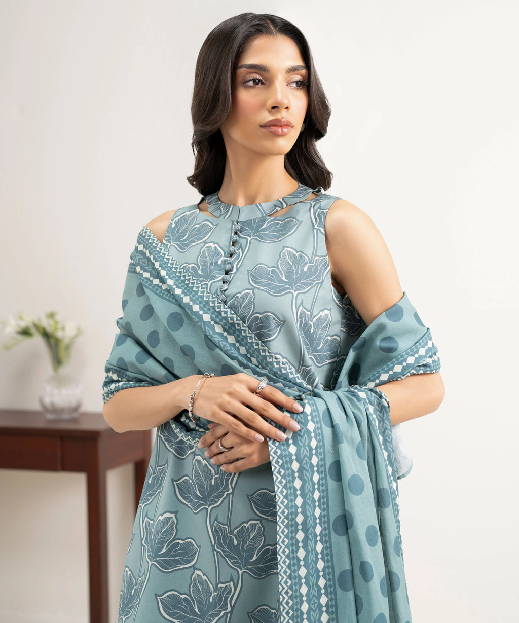 3 Piece - Printed Lawn Suit