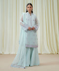 3 Piece - Embroidered Organza Suit