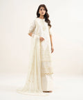 3 Piece - Embroidered Raw Silk Suit