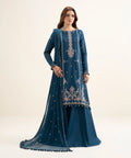 3 Piece - Embroidered Raw Silk Suit