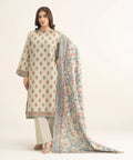 3 Piece - Printed Khaddar Suit