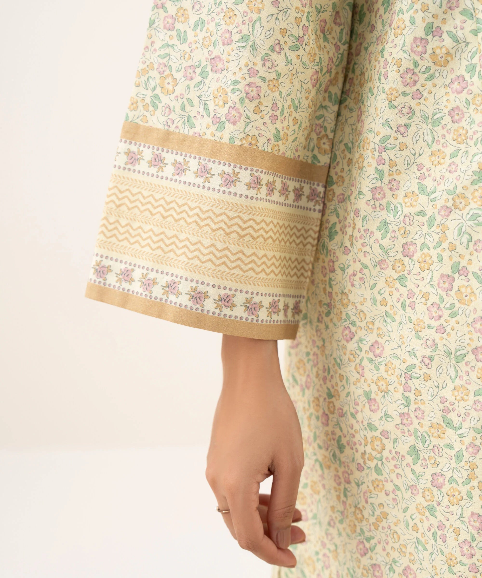 3 Piece - Printed Cotton Suit