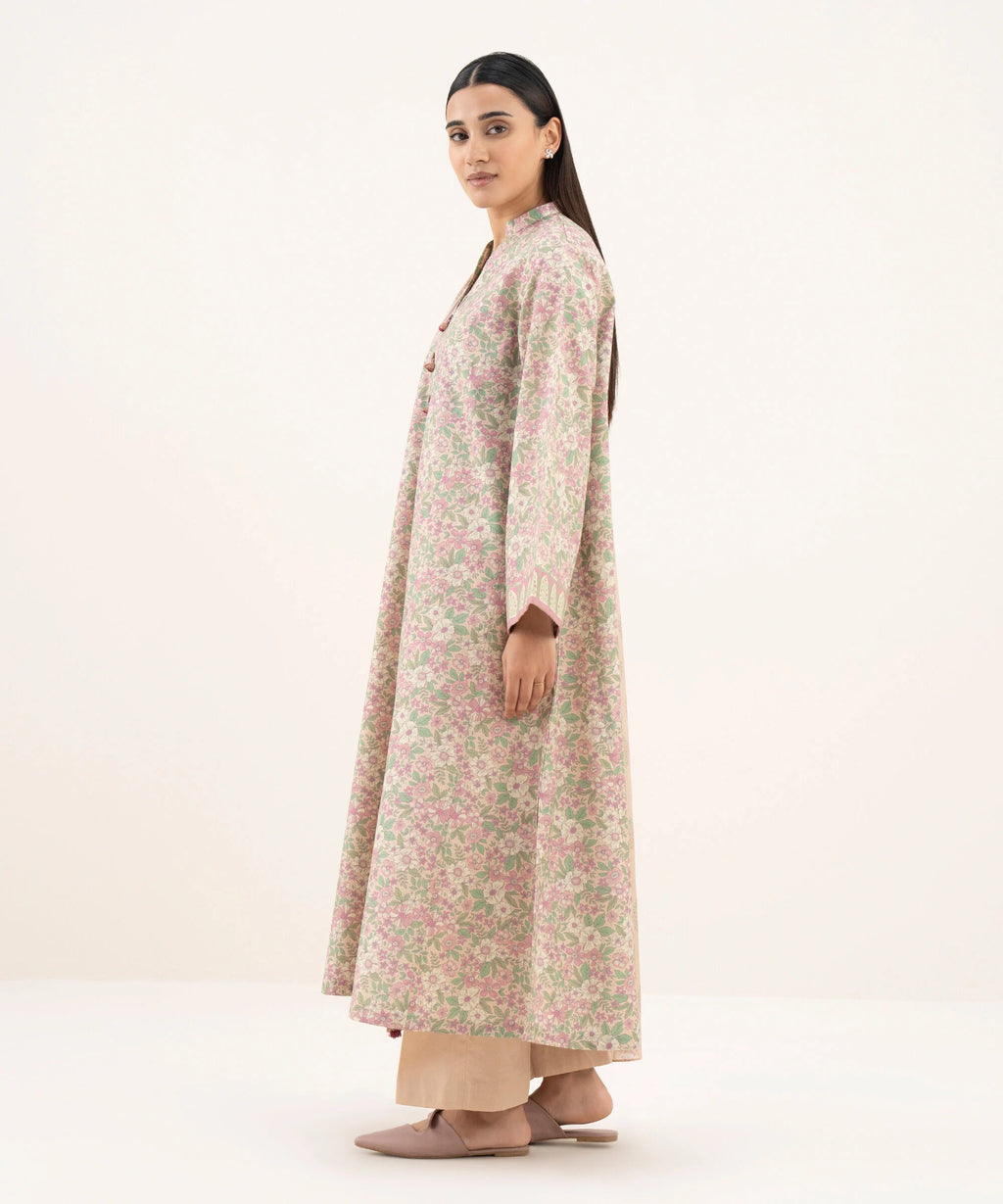 3 Piece - Printed Cotton Suit