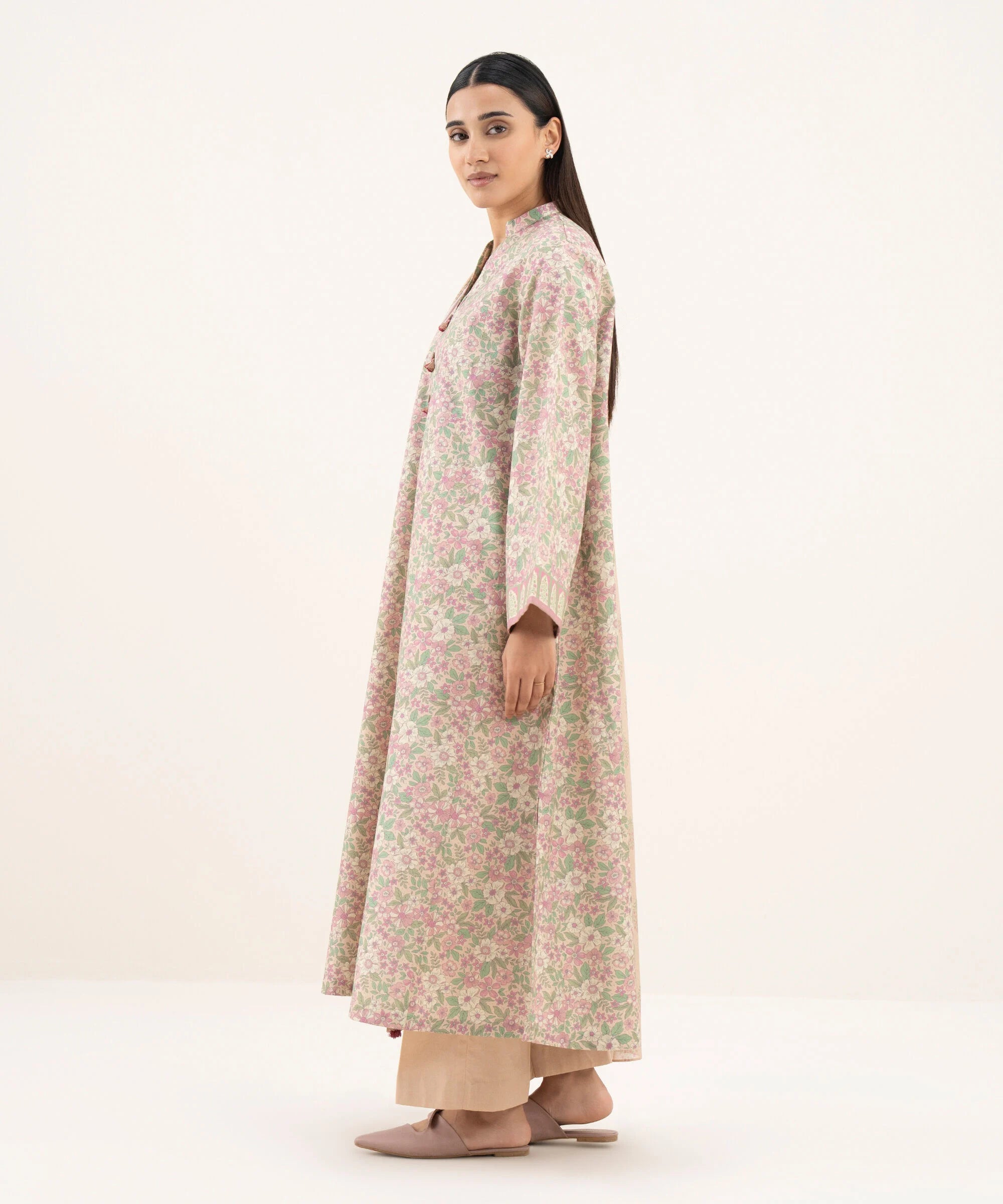 3 Piece - Printed Cotton Suit