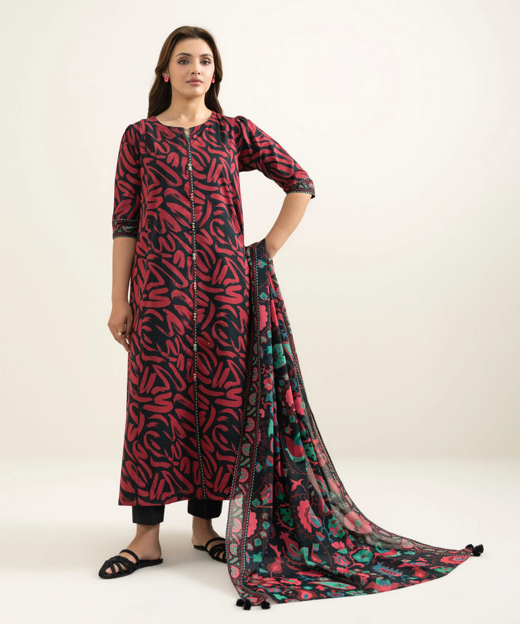 3 Piece - Printed Lawn Suit