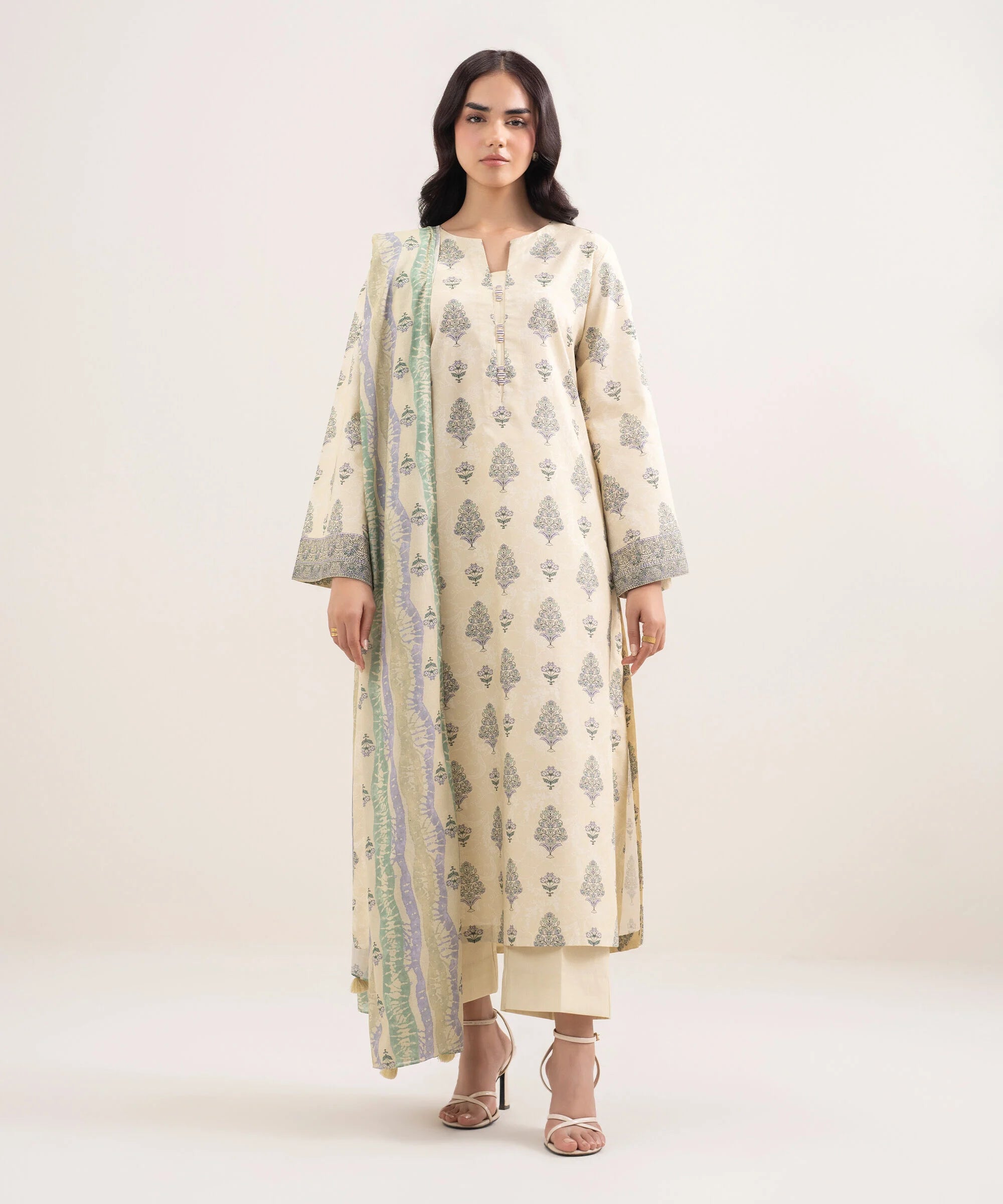 3 Piece - Printed Lawn Suit