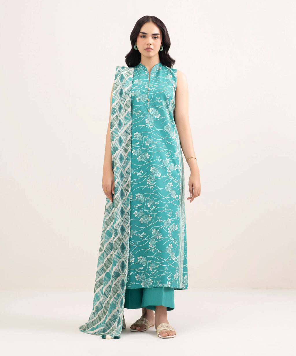 3 Piece - Printed Lawn Suit