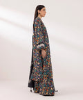 Printed Cambric Boot-cut Pants