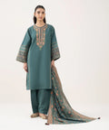 3 Piece - Embroidered Light Khaddar Suit