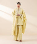 3 Piece - Embroidered Jacquard Suit