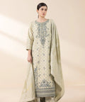 3 Piece - Embroidered Jacquard Suit