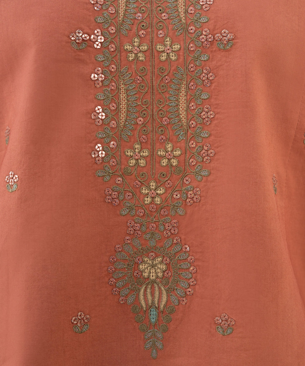 3 Piece - Embroidered Cotton Suit