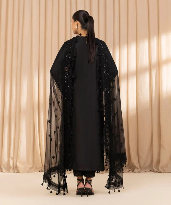 3 Piece - Embroidered Cotton Suit