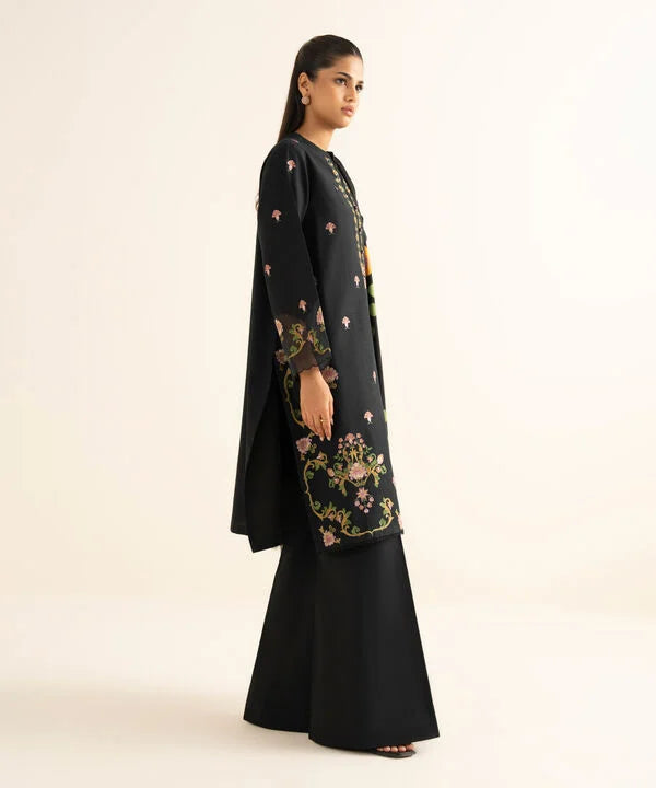 3 Piece - Embroidered Khaddar Suit