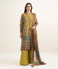 3 Piece - Printed Silk Suit