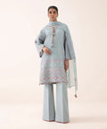 3 Piece - Embroidered Dobby Suit