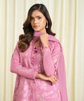 3 Piece - Embroidered Cotton Jacquard Suit