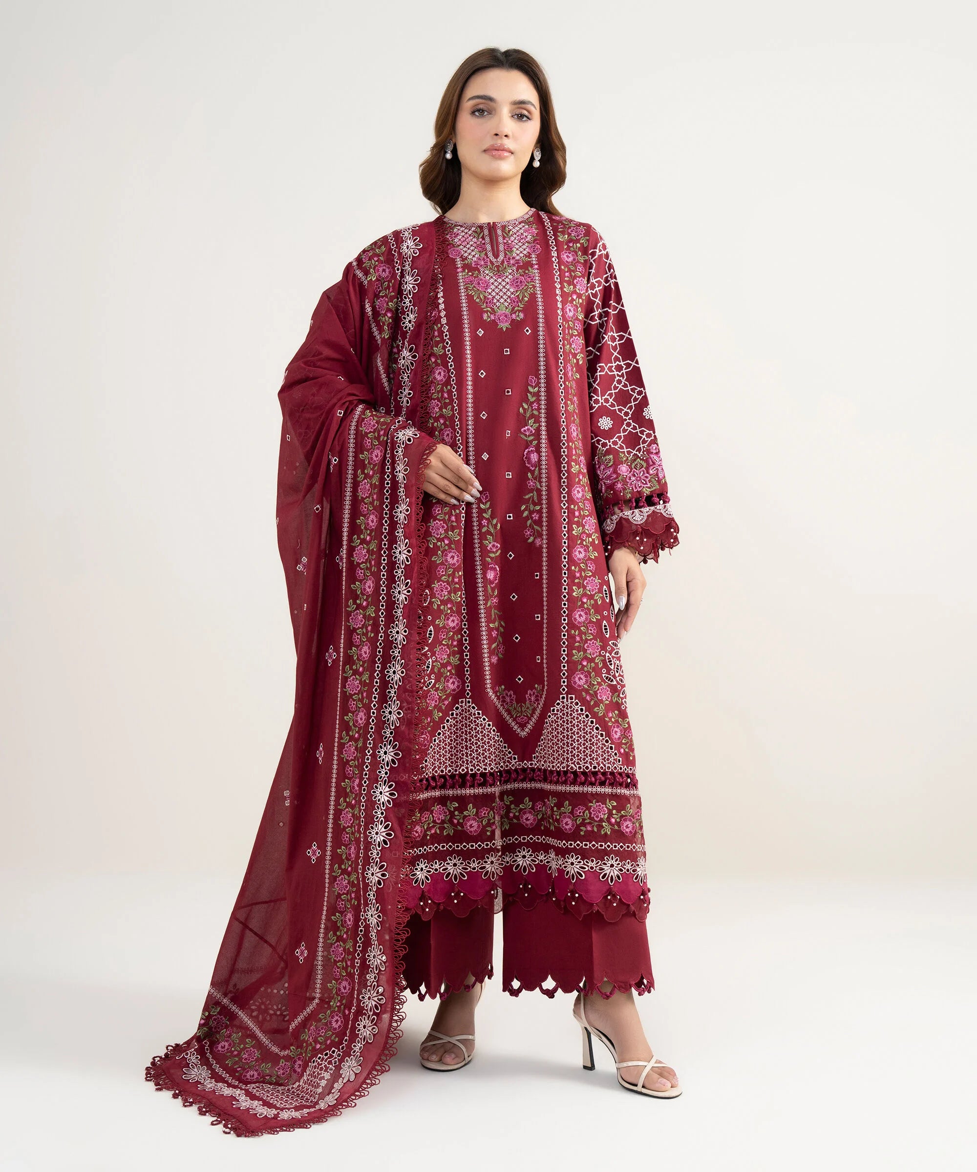 3 Piece - Embroidered Lawn Suit