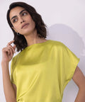 Satin Top With Cinched Waist